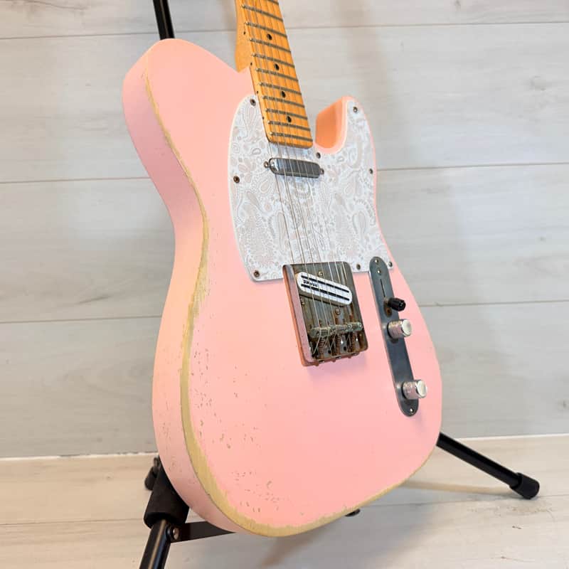 Uknown Custom Telecaster Partscaster Relic Pink Electric Guitar DiMarzio Tone Zone T Fender MIM Neck image 1