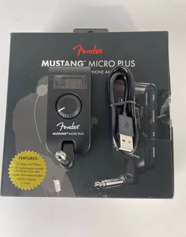 Fender Mustang Micro Plus Personal Guitar Headphone Amplifier image 1