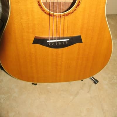 Taylor XXV-DR 25th Anniversary Sitka Spruce/Quilted Sapele Dreadnought 1999 - Natural with Caramel-Stained Back and Sides image 4