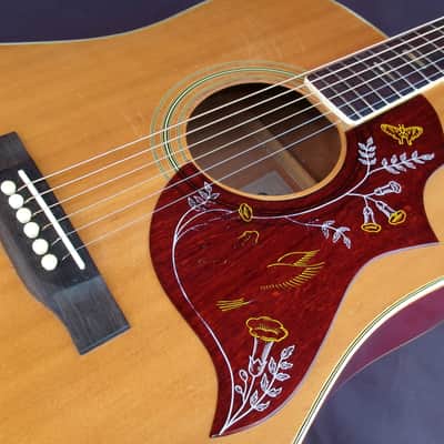 Aria WH-25 Hummingbird style guitar Japan Vintage  '70 Natural+Gig Bag image 19