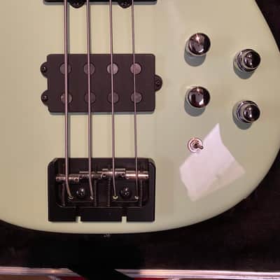 Carvin B4 Electric Bass 4 String  with Active Electronics!  AS~New and in Minty.  2005 - Sea Foam Green, Maple, Abalone, Custom Made cap'n Mike Model.  OHSC and all paperwork.  Killer Bass! image 4