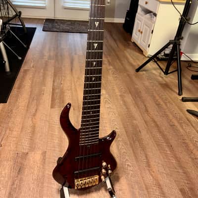 Warrior Custom Build DM 6 String Bass 2000s - Quilted Red image 11