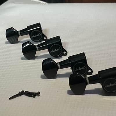 2000's Jackson Dinky Guitar Black Reverse Jin Ho Korea Tuners Tuning Pegs In Line (Incomplete Set) image 1
