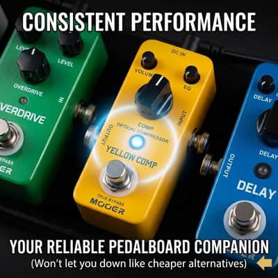 Mooer Yellow Compressor Comp guitar pedal bass compressor, True Bypass guitar compression (Price includes the import duty for US buyer) image 6