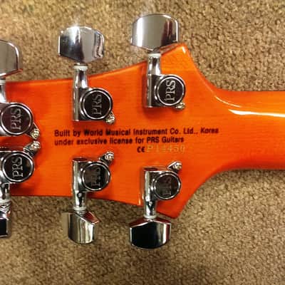 PRS SE Custom 22 Semi-Hollow Electric Guitar, Chambered, Flamed Orange, Dlx Gig Bag image 9