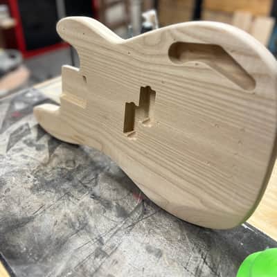 Madlad Instruments Ash Precision Bass PBass Style Body (custom made with pride in north Texas) - Unfinished image 4