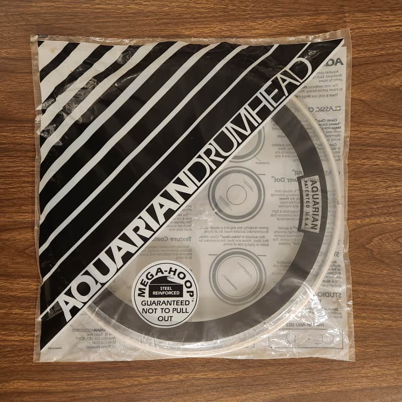 NOS Aquarian Classic Clear 12" Tom Drum Head CC-12 IN SEALED FACTORY BAG image 1