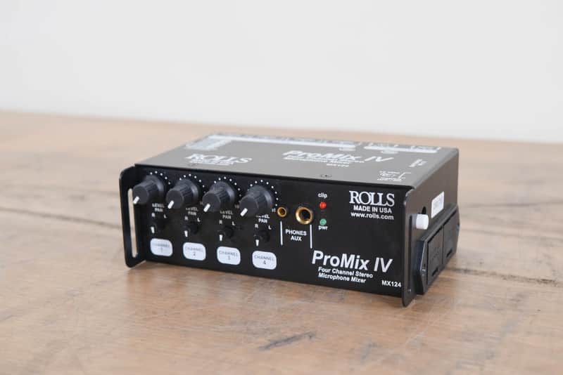 Rolls MX124 ProMix IV Portable 4-Channel Stereo Mixer (No Power Supply) CG00M6L image 1