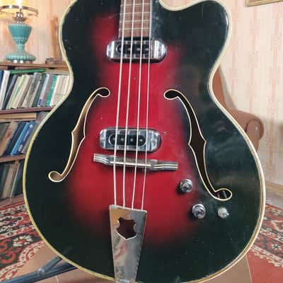 MUSIMA 1655 В Vintage BASS GUITAR RARE USSR Hollow Semi body image 4