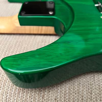 Robin Medley Standard IV 1991 w/ Gig Bag - Rio Grande Pickups, Ash Body, Floyd Rose, Green, Made in USA, Medley Standard Four image 17