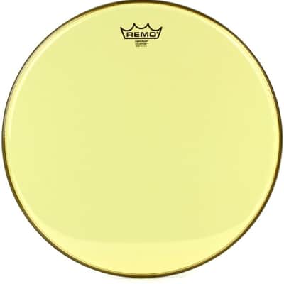 Remo Emperor Colortone Yellow Drumhead - 16 inch image 2