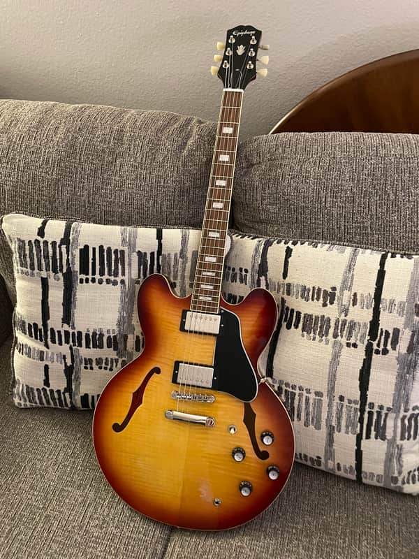 Epiphone 335 Inspired By Gibson - Raspberry Tea Burst image 1