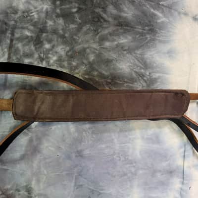 Vintage RARE 1955 USA "Old School" Style Leather Guitar Strap Metal Buckle Case Candy image 7
