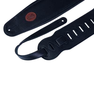 Levy's MSS2-4-BLK Signature Series 4.5" Garment Leather Bass Guitar Strap with Heavy Padding - Black image 2