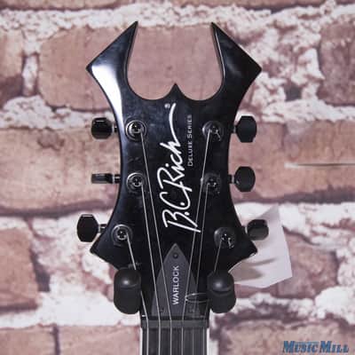B.C. Rich Deluxe Series Warlock Electric Guitar Black MIK image 6