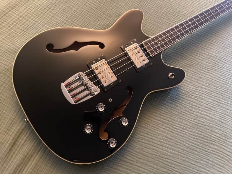 1990s DeArmond by Guild Starfire Bass Short Scale Hollowbody Electric Bass w/Case image 1