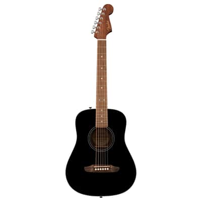 Used Fender California Standard Redondo Mini w/ Gig Bag - Black w/Walnut FB image 2