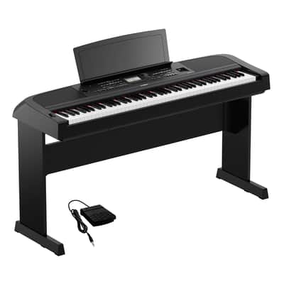 Yamaha DGX-670B Digital Piano with L-300B Stand - Black