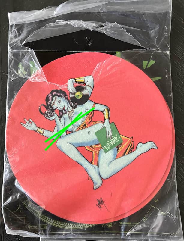 SicMats DJ Shiva Slip Mats Pair Slipmat for Turntables Slipmats 2 Mat Set image 1