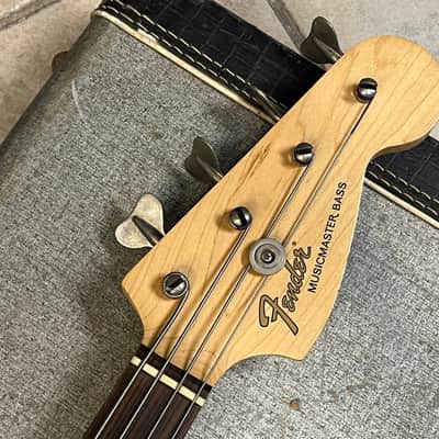 1975 Fender Musicmaster Bass Guitar Olympic White image 8