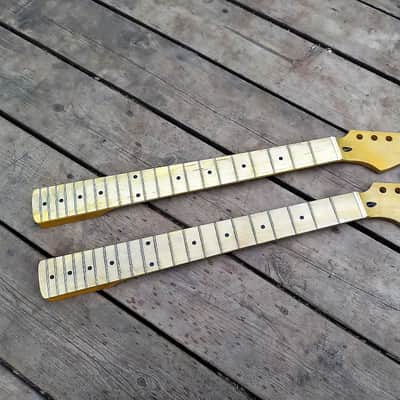 21 Fret Relic Maple Guitar neck nitro vintage tint Strat style guitar neck dowel insert image 4