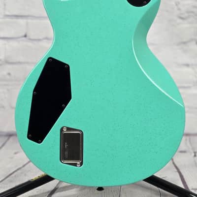 ESP Guitars USA Eclipse 6 String Electric Guitar Midori Gold Sparkle image 8
