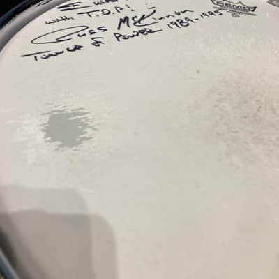 Russ McKinnon's, Tower of Power, Trick 14x4" Aluminum Snare Drum, Upgraded Throw-Off - Purple, 1989. Signed! image 2