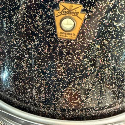 Ludwig Super Classic 1961-1963 pre-serial number - Black Galaxy Sparkle - 4 pc shell set image 5