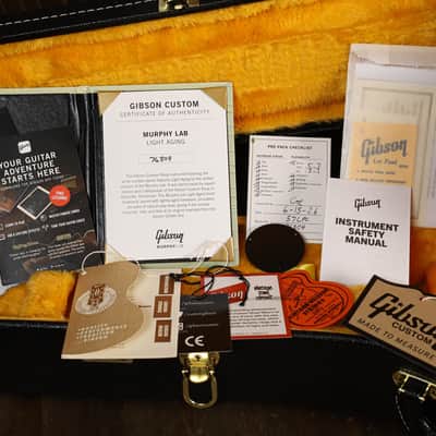 Gibson Custom Murphy Lab 1957 Les Paul Custom Heavy Antique White 2-Pickup Light Aged image 19