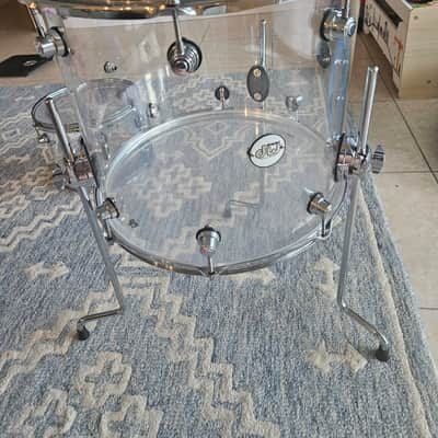 DW Design Series Acrylic 14x16" Floor Tom 2015 - Present - Clear Acrylic image 1