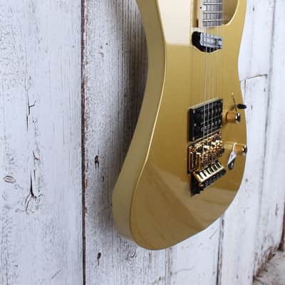 ESP LTD '87 Series Mirage Deluxe '87 Solid Body Electric Guitar Metallic Gold image 8