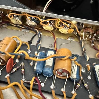 1965 Fender Twin Reverb – AB763 Blackface – Original Schumacher Iron, Jensen C12Ns, Blue Molded Caps image 12
