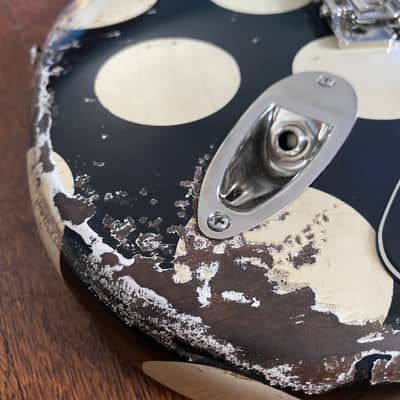 Fender Baritone Stratocaster Neck on MJT VTS Body 2022 - Polka-Dot image 4