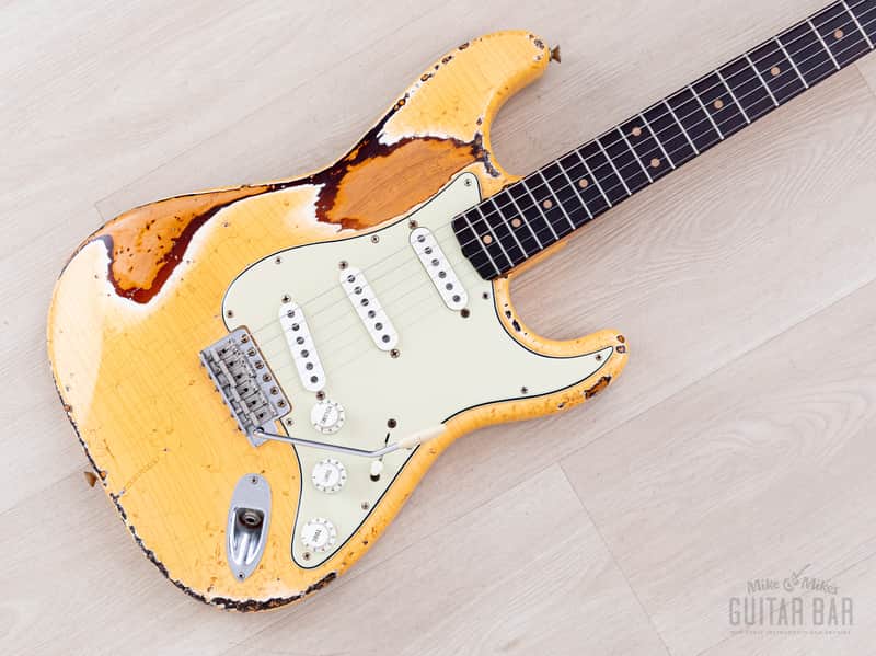 1960 Fender Stratocaster Partscaster w/ Olympic White Heavy Relic Body, Don Mare Super Sports Pickups, Case
