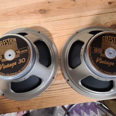 Pair 2005 Celestion Vintage 30 Mesa Spec Made in England T4416 (16ohm version of T4335) image 6