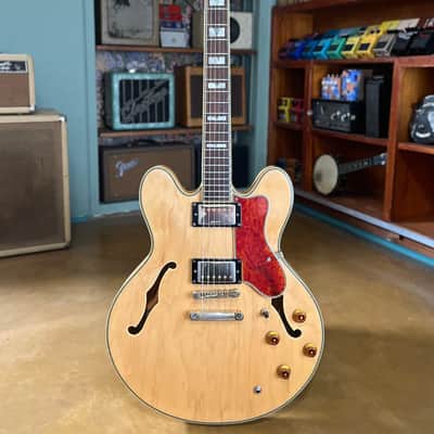2005 Epiphone Sheraton II Korea Natural Semi-Hollow Electric Guitar w/Vintage Gibson Case image 2