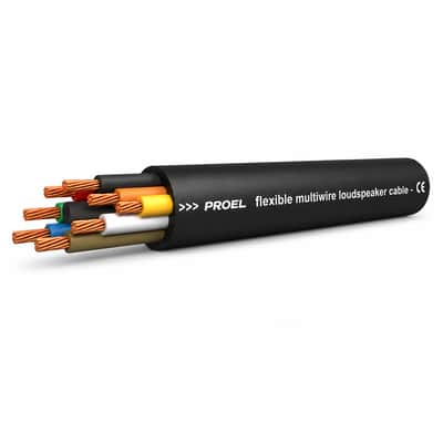 PROEL HPC 680 BK Professional Multicore Loudspeaker Cable - 8x2 mm² - 100m Spool image 2