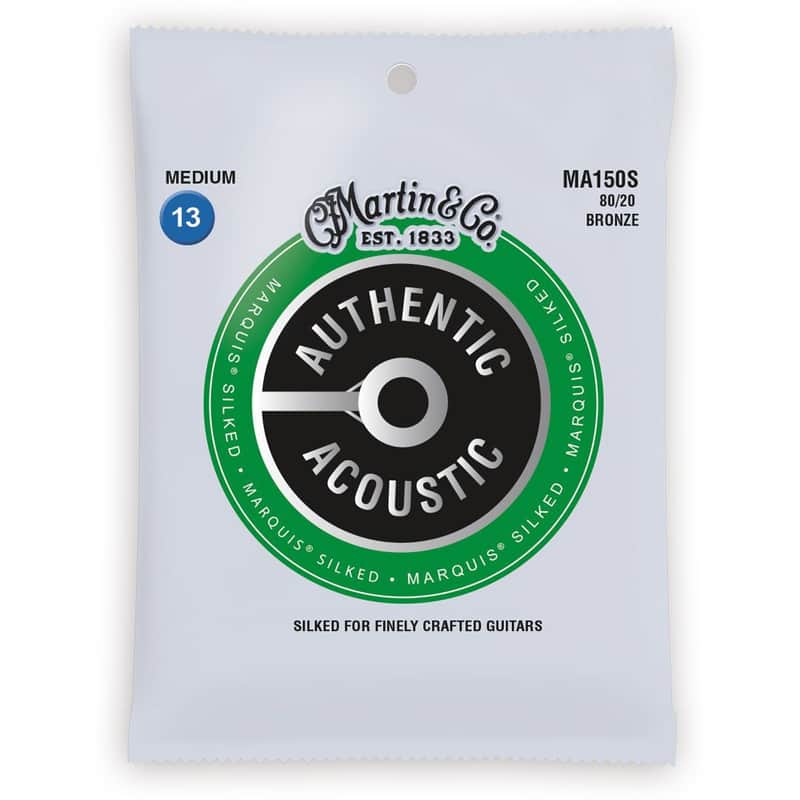 Martin MA150S Authentic Acoustic Marquis Silked 80/20 Bronze Acoustic Guitar Strings - Medium (.13 - .56) image 1