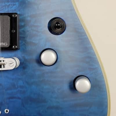 Schecter C-1 Platinum - See-Thru Midnight Blue Satin image 14