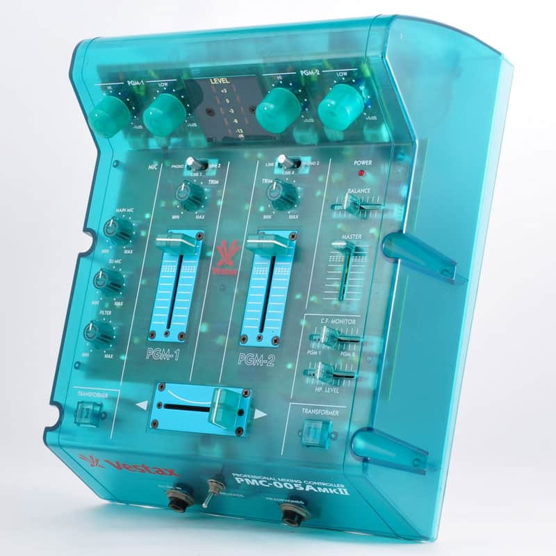 Vestax PMC-005A MKⅡ Blue Translucent Rare DJ Mixer Equipment | Reverb