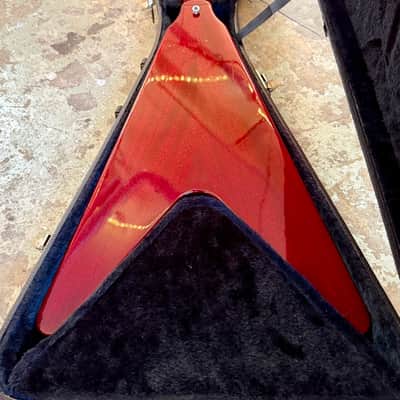 Orville by Gibson Flying V c 1995 - Burgundy wine red original vintage MIJ Japan image 10