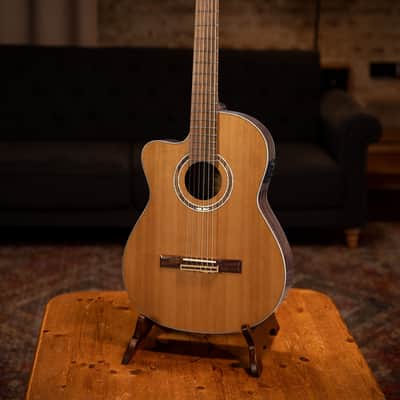 Ortega RCE159MN-L Performer Series Solid Cedar Top Mahogany Neck Cutaway Nylon 6-String Classical Acoustic-Electric Guitar w/Gig Bag For Left Hand Player image 13