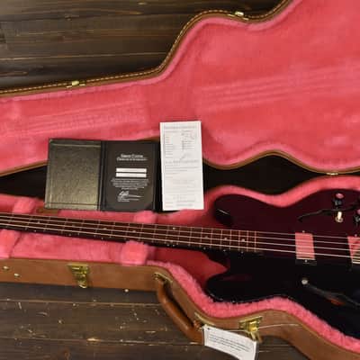 Gibson ES-335 Memphis Bass 4 string 2013 Black Hollow Body w Hard Case / COA image 3