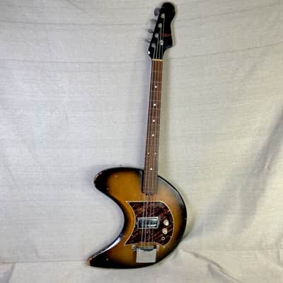 Maxitone Crescent Moon Boomerang Bass 1960s Sunburst Ibanez Biz Japan MIJ Hoshino image 2