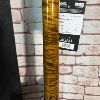 PRS Modern Eagle V Wood Library Yellow Tiger Natural Back Ziricote FB Paisley Case image 10