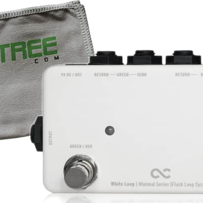 One Control White Loop 2-Channel Loop Flash Switcher Pedal Bundle w/ Polish Cloth image 1