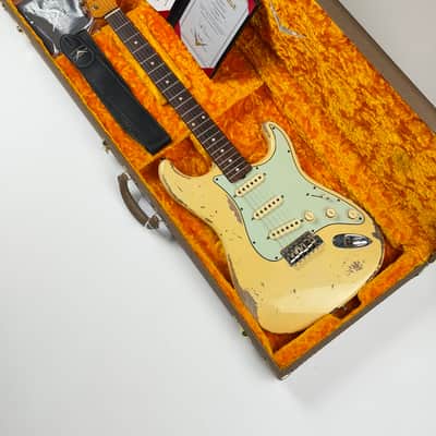 Fender CUSTOM SHOP STRATOCASTER 59 HEAVY RELIC RW V / TODD KRAUSE 2020 - Vintage White Heavy Relic image 23