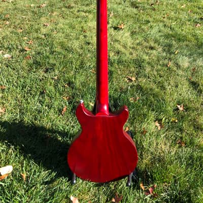 Gibson Les Paul Jr. Tribute DC Left Handed 2019 Worn Red image 4
