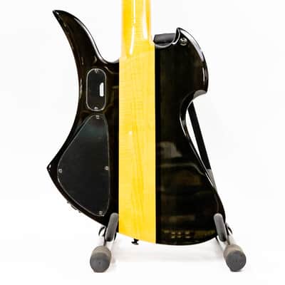 BC Rich Heritage Classic Mockingbird Bass with Gigbag - Quilted Black / Natural image 4