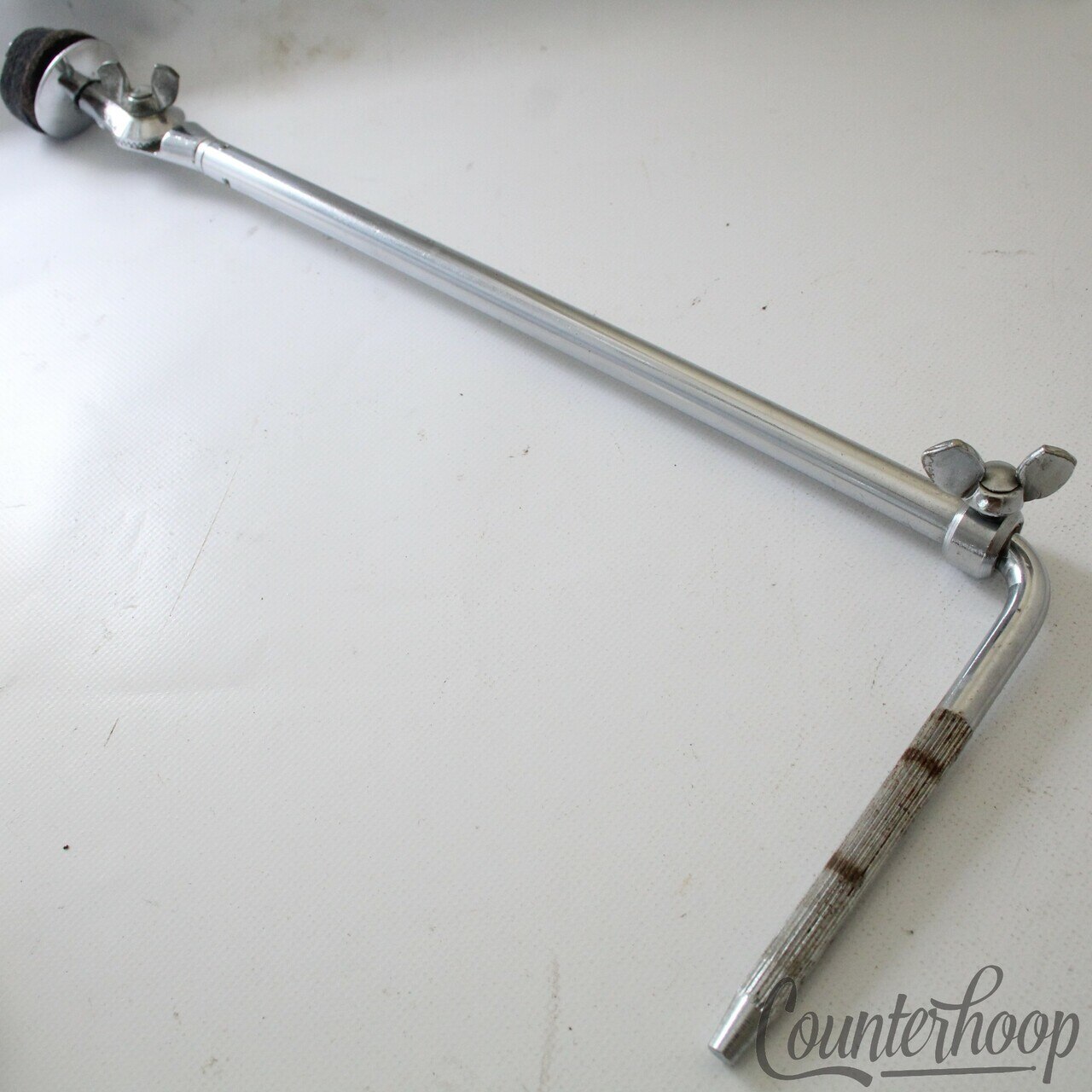Ludwig Cymbal L-Arm #1371 Telescoping Vintage 60s Chrome 3/8" Super Classic USA — main photograph
